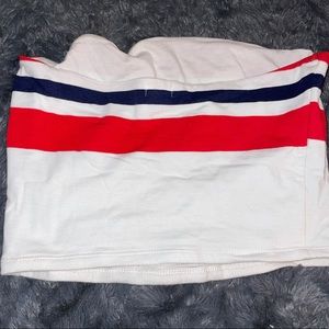 Red white and blue small/med cropped tube top, comfy and soft